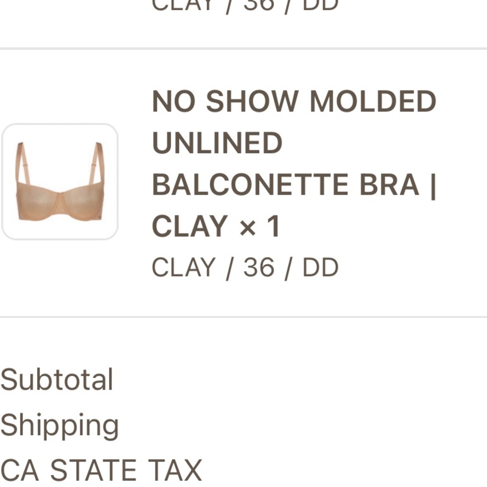 SKIMS no show molded balconette bra